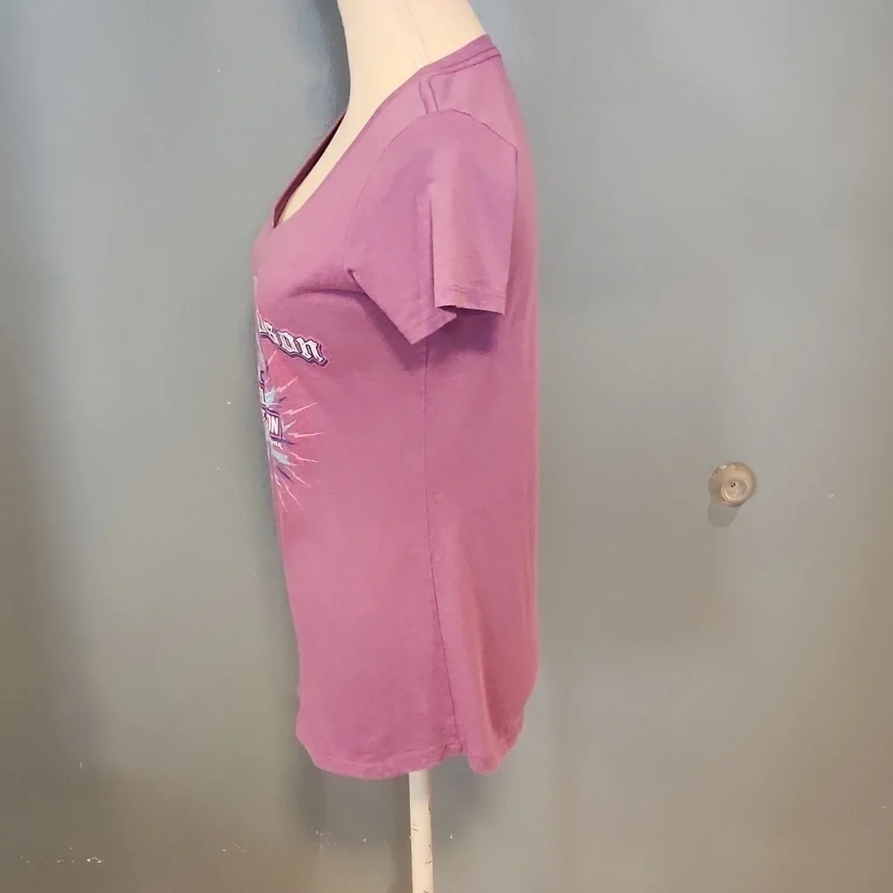 Harley Davidson Columbus, Nebraska motorcycle Babydoll short sleeve top